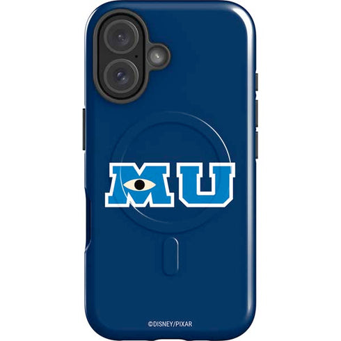 Disney Monsters University MU Logo iPhone 16 Plus Magsafe Impact Case